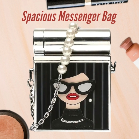 UNIQUE!! Y2K Messenger Crossbody Shoulder Bag with Trendy Girl Design - Picture 8 of 16